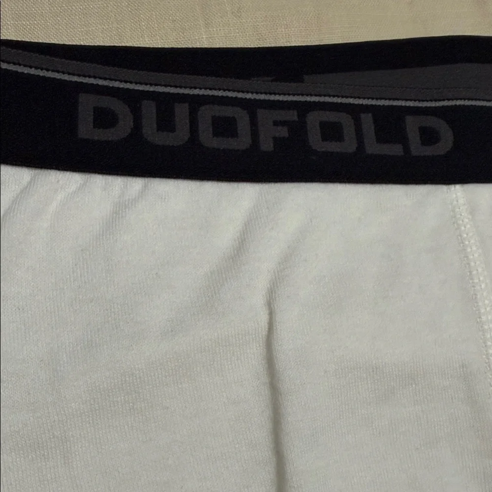Duofold Set of Two Men's Gray & White Thermal Pants, Long Johns, Size XL.